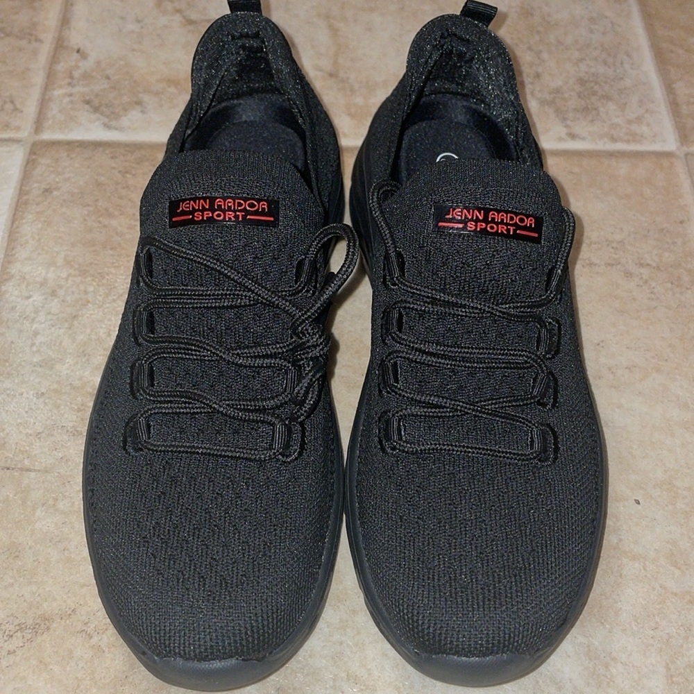 JENN ARDOR Women's Running Sports Breathable Athletic Sneakers Black Size 7.5